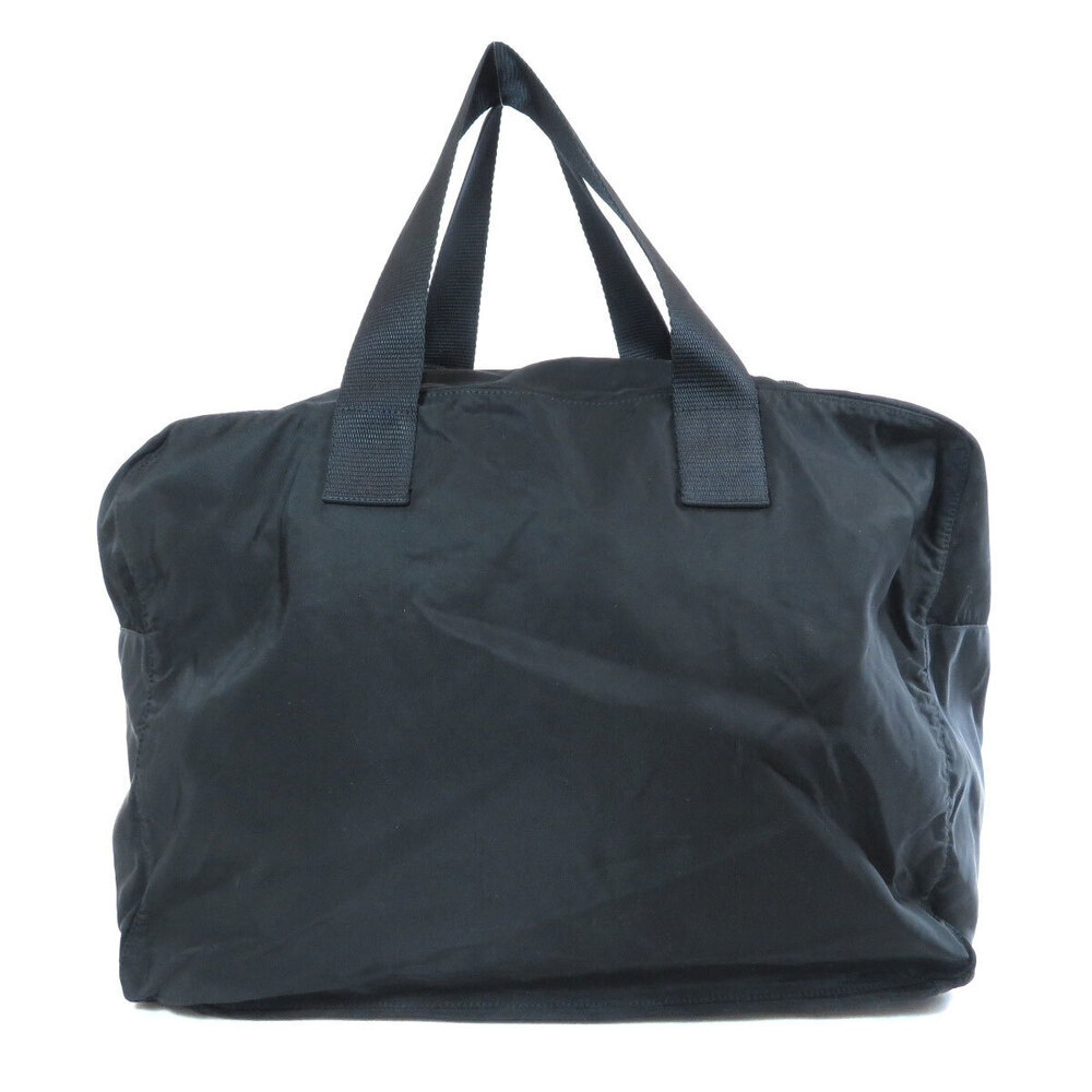Prada iconic Boston Bag black Tessuto triangle enamel nero Black